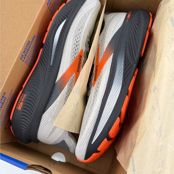 Brooks Men\'s Oyster Mushroom Orange Ebony Ghost 17 Running Shoe Size 12 main image 5